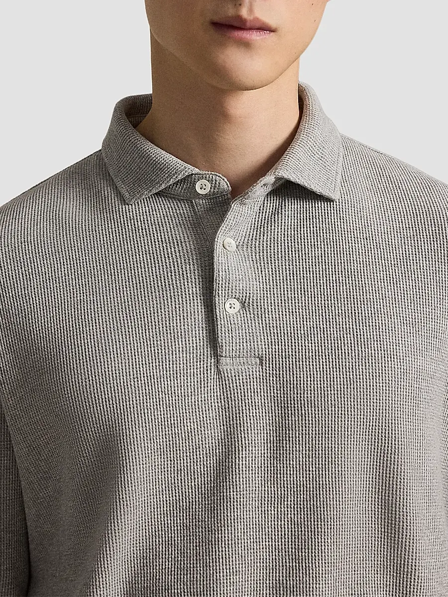 Polo Ralph Lauren Men's Standard-Fit Waffle-Knit Polo Shirt | Thumbnail 5 Polo Ralph Lauren Men's Standard-Fit Waffle-Knit Polo Shirt | Thumbnail 5