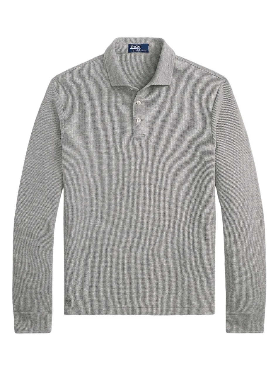 Men's Standard-Fit Waffle-Knit Polo Shirt