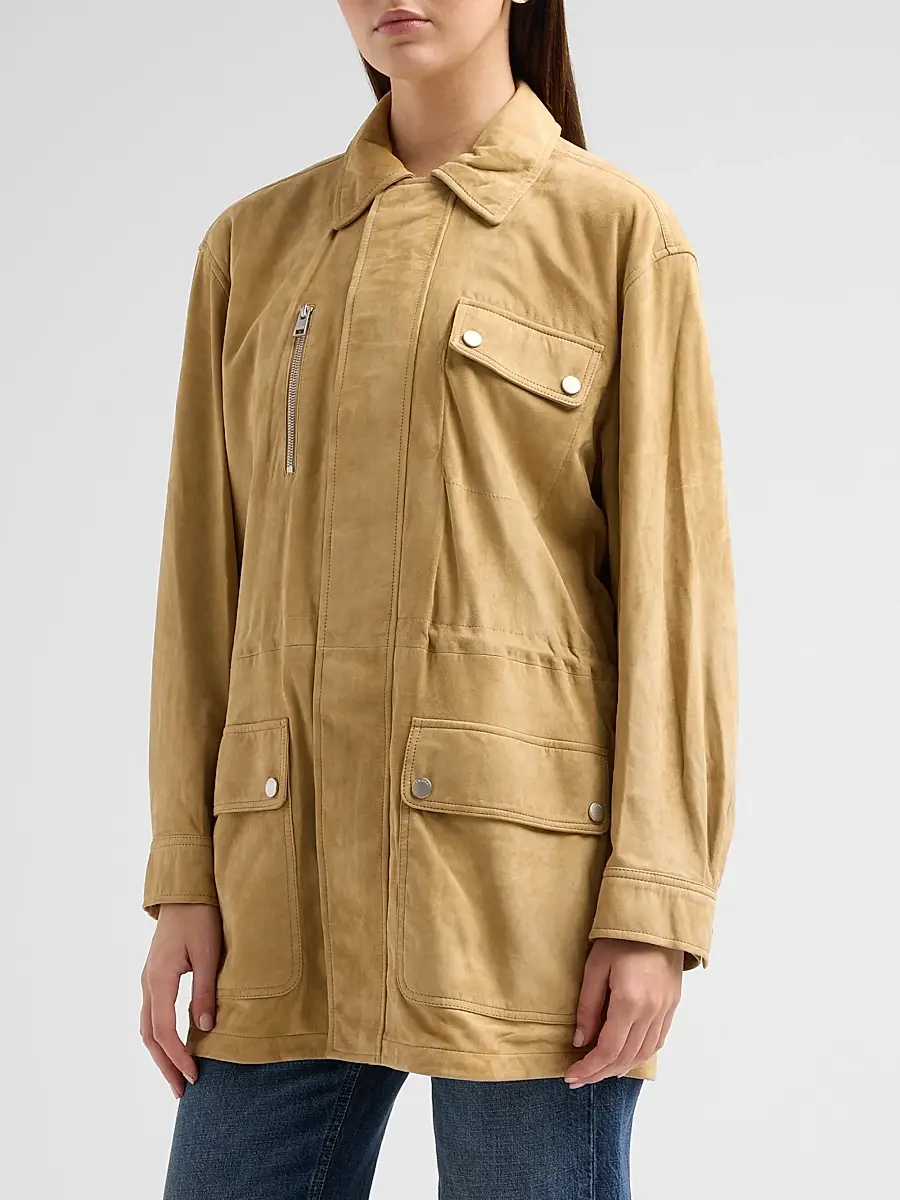Frame Women's Suede Safari Jacket | Thumbnail 4 Frame Women's Suede Safari Jacket | Thumbnail 4