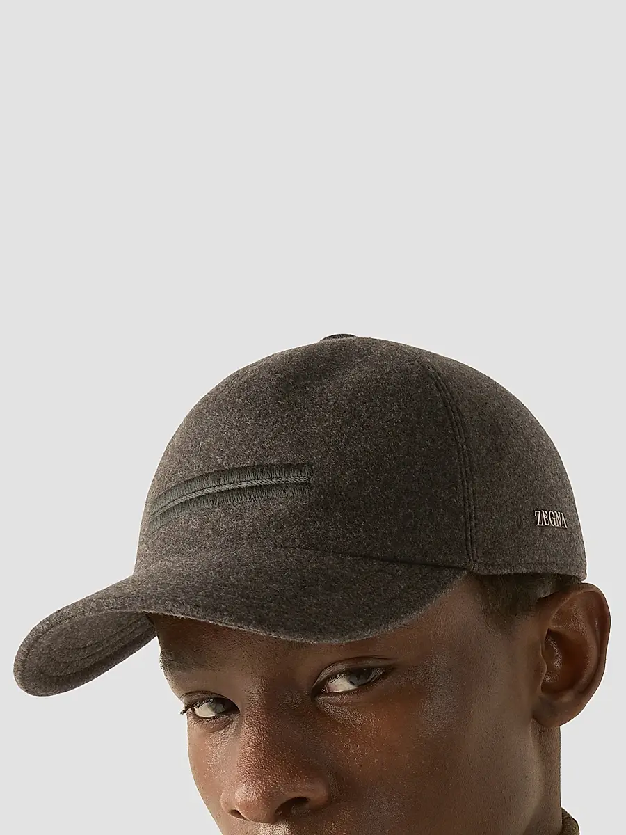 Zegna Men's Oasi Cashmere Baseball Cap | Thumbnail 2 Zegna Men's Oasi Cashmere Baseball Cap | Thumbnail 2