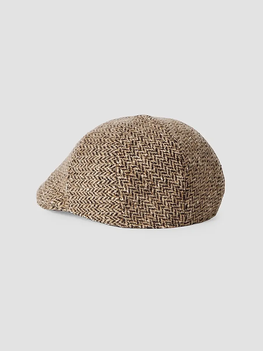Brunello Cucinelli Women's Dazzling & Sparkling Virgin Wool Chevron Flat Hat | Thumbnail 2