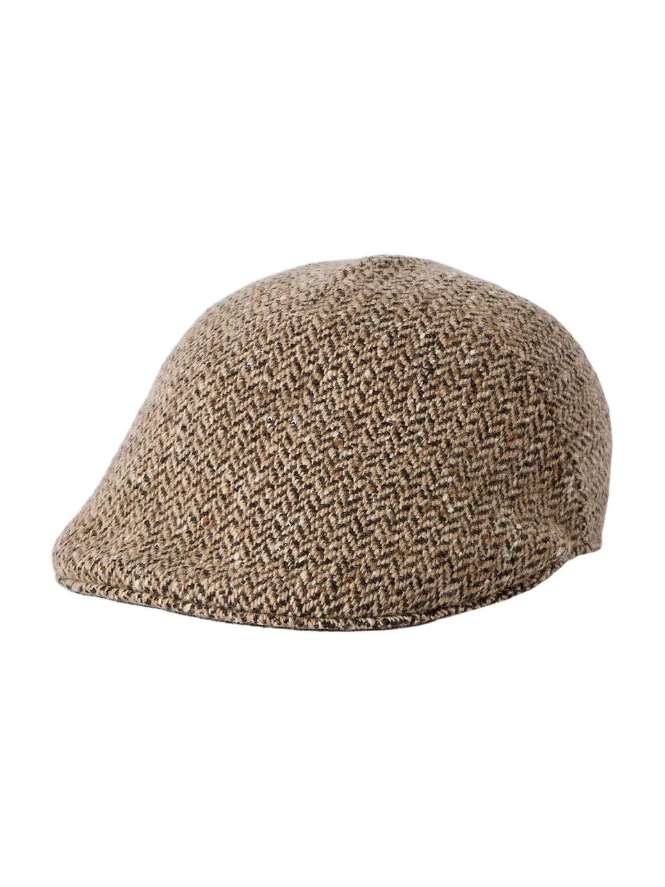 Brunello Cucinelli Women's Dazzling & Sparkling Virgin Wool Chevron Flat Hat