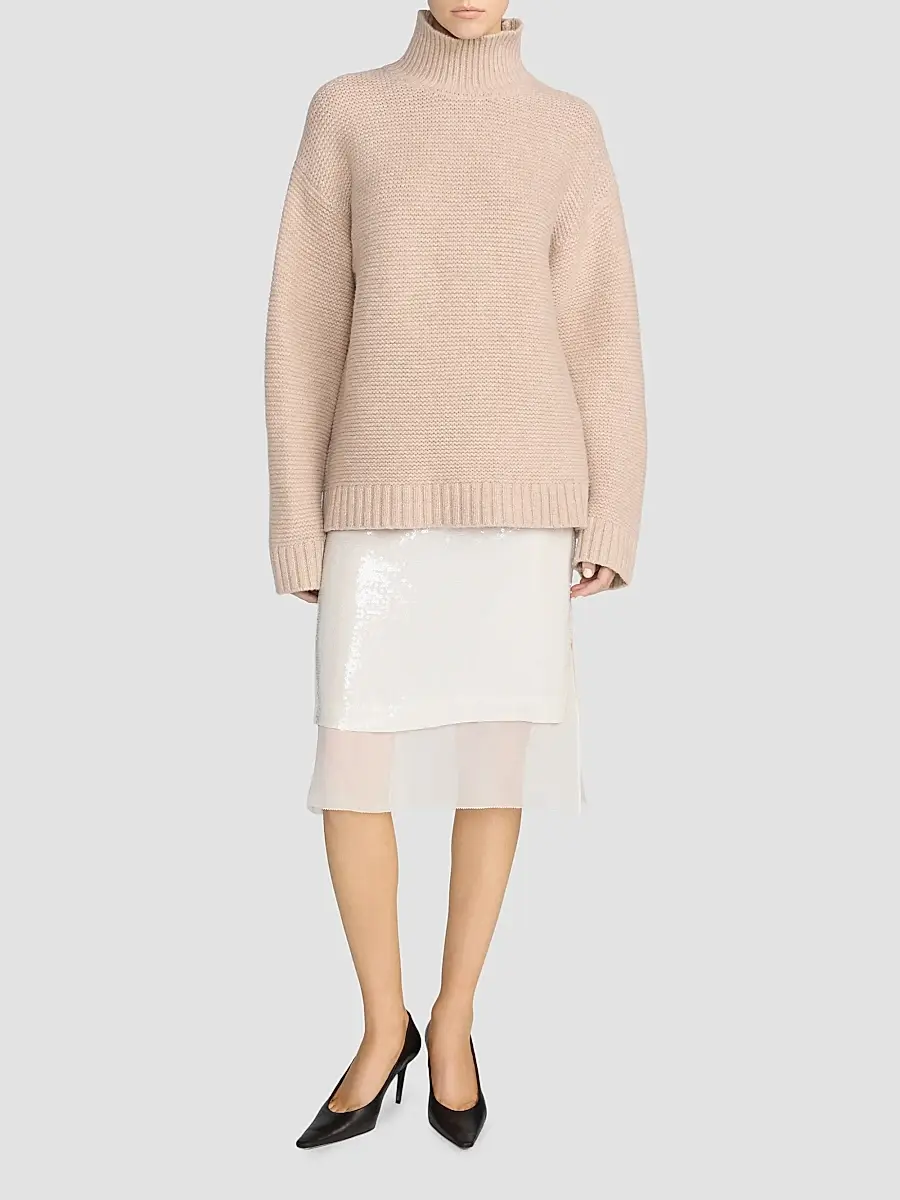 Frame Women's The Links Wool Turtleneck Sweater | Thumbnail 2 Frame Women's The Links Wool Turtleneck Sweater | Thumbnail 2