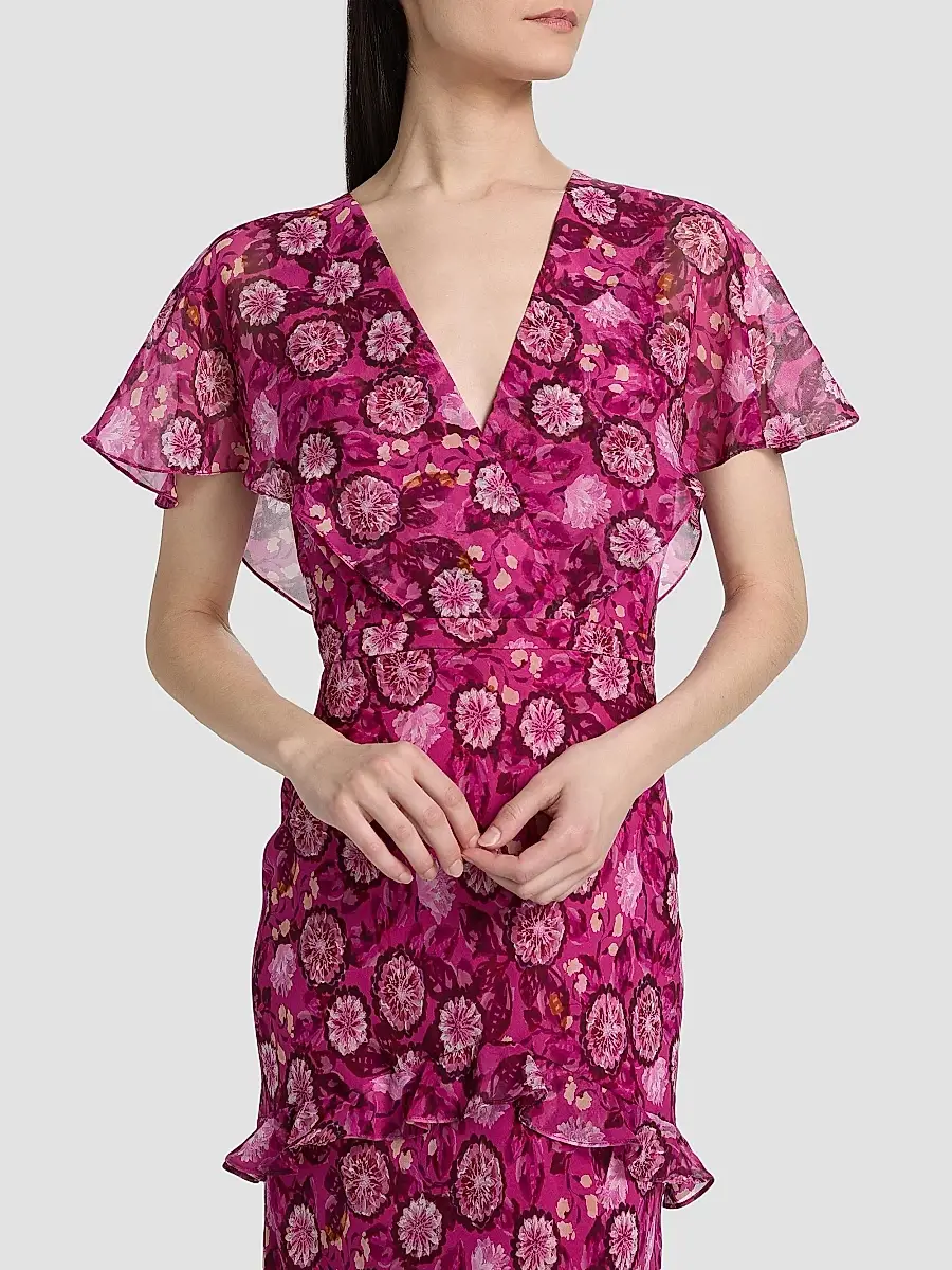 Saloni Women's Sarita Floral Silk Maxi Dress | Thumbnail 6 Saloni Women's Sarita Floral Silk Maxi Dress | Thumbnail 6