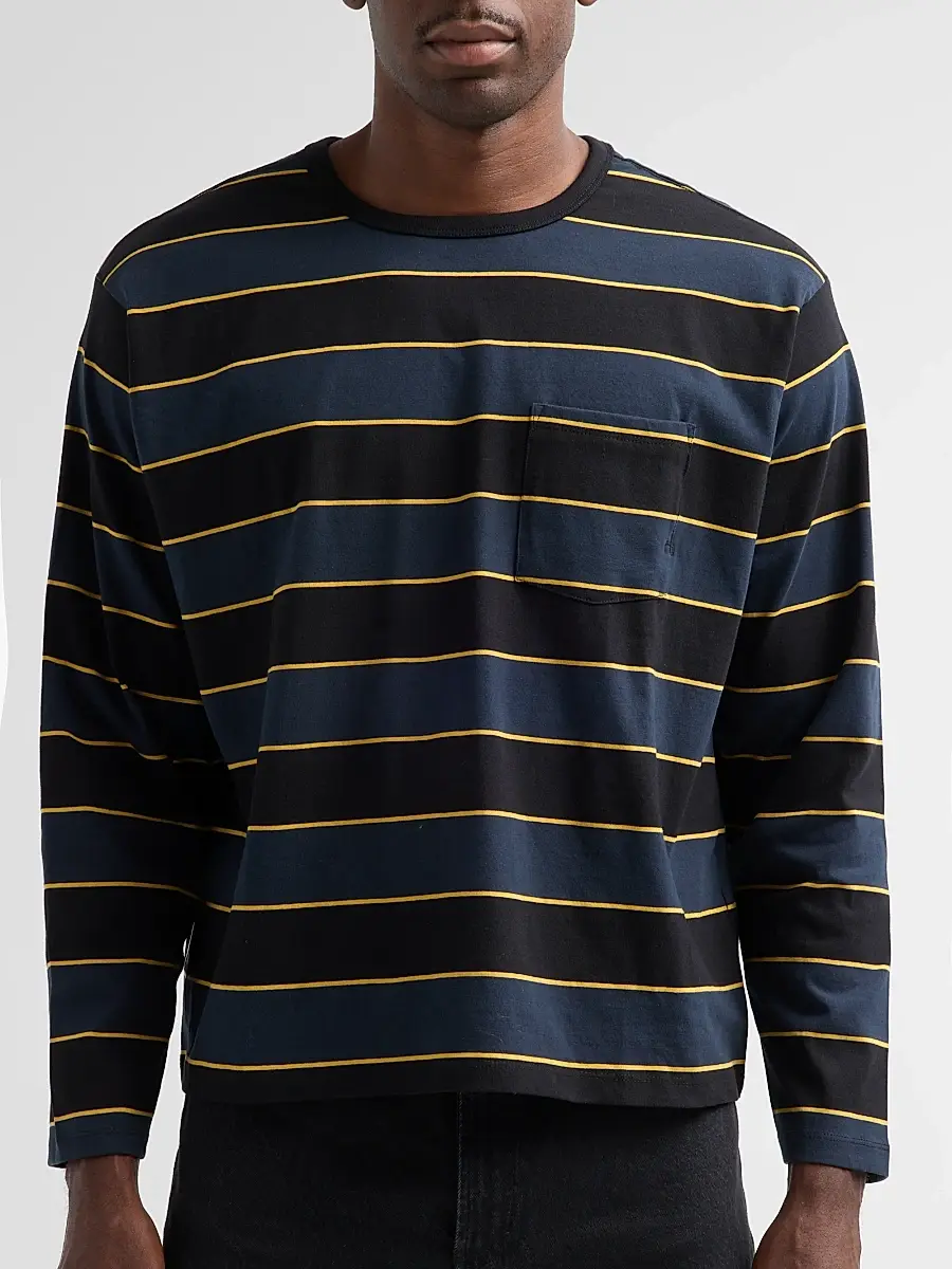 rag & bone Men's Boxy Stripe Cotton Crewneck T-Shirt | Thumbnail 5 rag & bone Men's Boxy Stripe Cotton Crewneck T-Shirt | Thumbnail 5