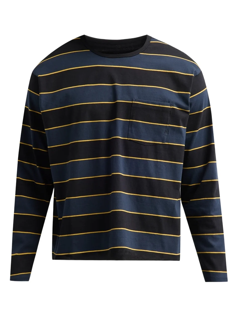 Men's Boxy Stripe Cotton Crewneck T-Shirt Men's Boxy Stripe Cotton Crewneck T-Shirt