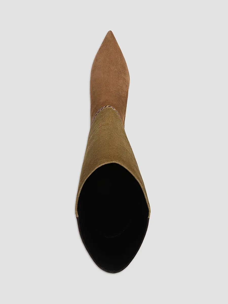 Veronica Beard Women's Lisa 45MM Colorblocked Suede Boots | Thumbnail 4 Veronica Beard Women's Lisa 45MM Colorblocked Suede Boots | Thumbnail 4