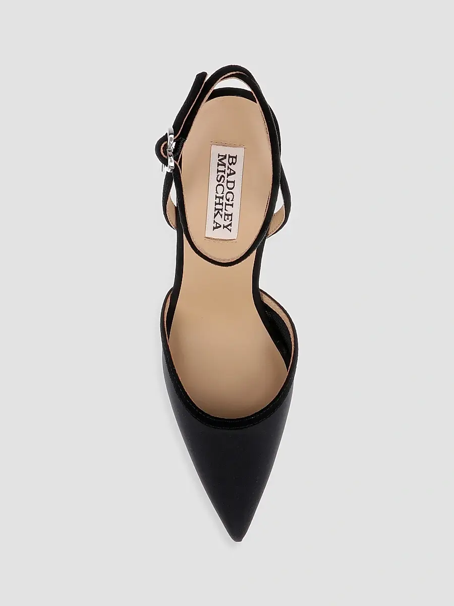 BADGLEY MISCHKA Women's Yordan 85MM Suede & Mesh Pumps - Black Suede | Thumbnail 4 BADGLEY MISCHKA Women's Yordan 85MM Suede & Mesh Pumps - Black Suede | Thumbnail 4