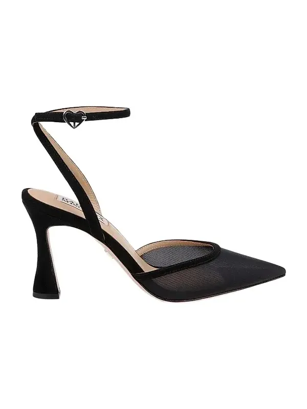 BADGLEY MISCHKA Women's Yordan 85MM Suede & Mesh Pumps - Black Suede