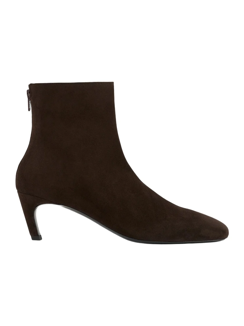 TOTEME Women's Suede Zip-Up Ankle Boots