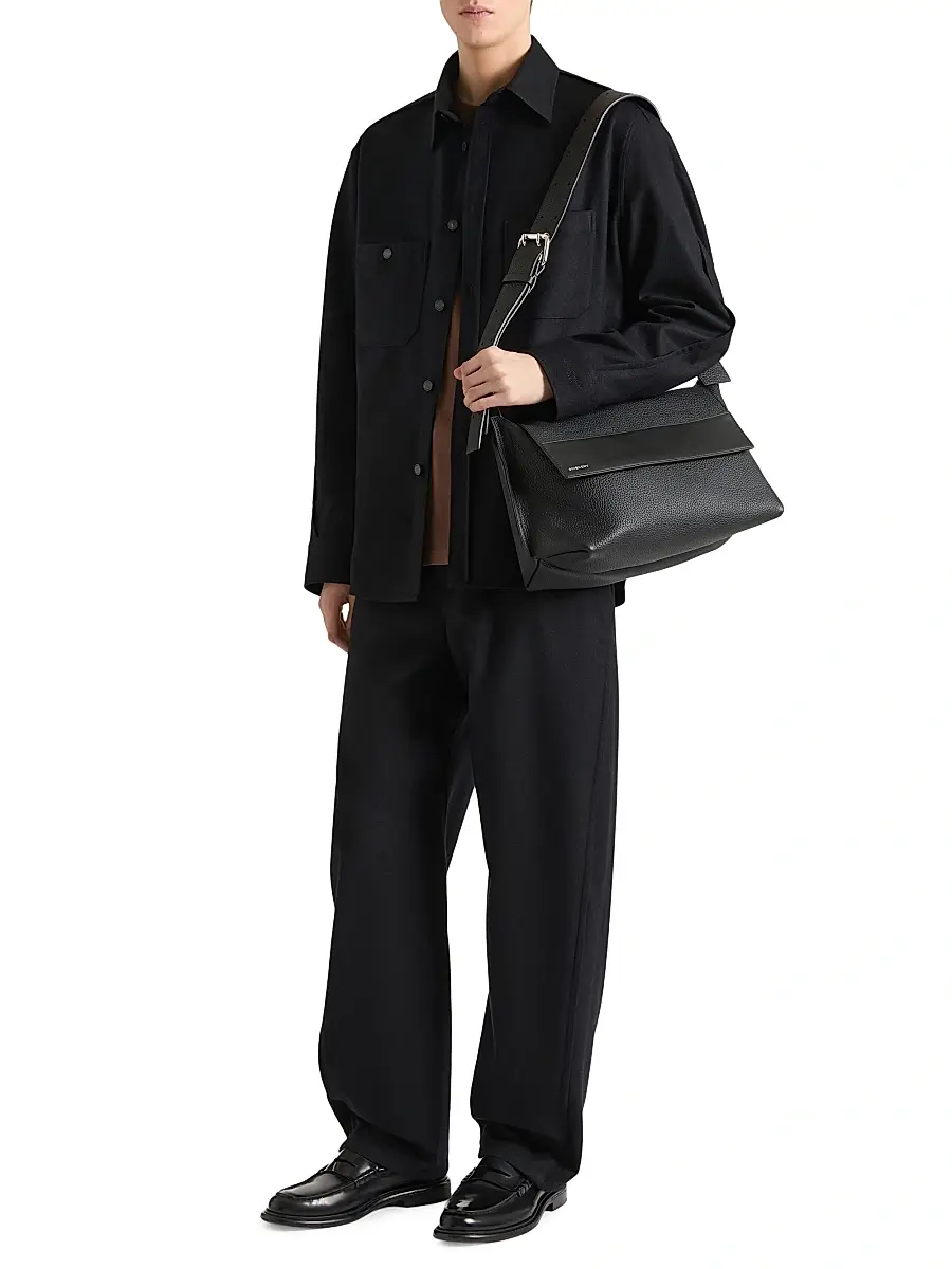Givenchy Men's Couture Seam Overshirt in Flannel - Black | Thumbnail 2 Givenchy Men's Couture Seam Overshirt in Flannel - Black | Thumbnail 2