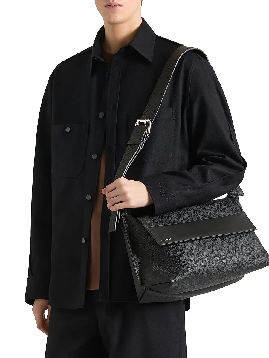 Givenchy Men's Couture Seam Overshirt in Flannel - Black | Thumbnail 3 Givenchy Men's Couture Seam Overshirt in Flannel - Black | Thumbnail 3