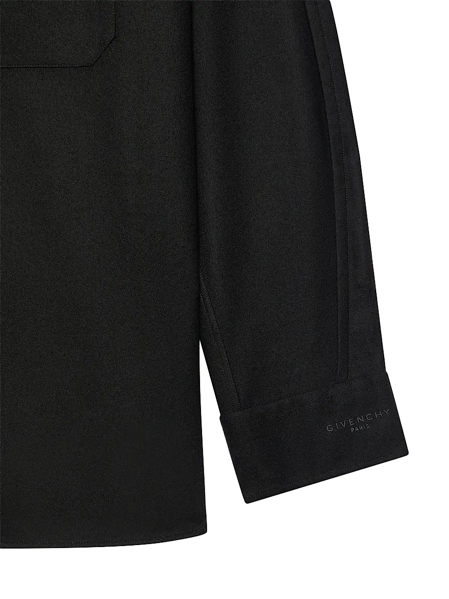 Givenchy Men's Couture Seam Overshirt in Flannel - Black | Thumbnail 5 Givenchy Men's Couture Seam Overshirt in Flannel - Black | Thumbnail 5