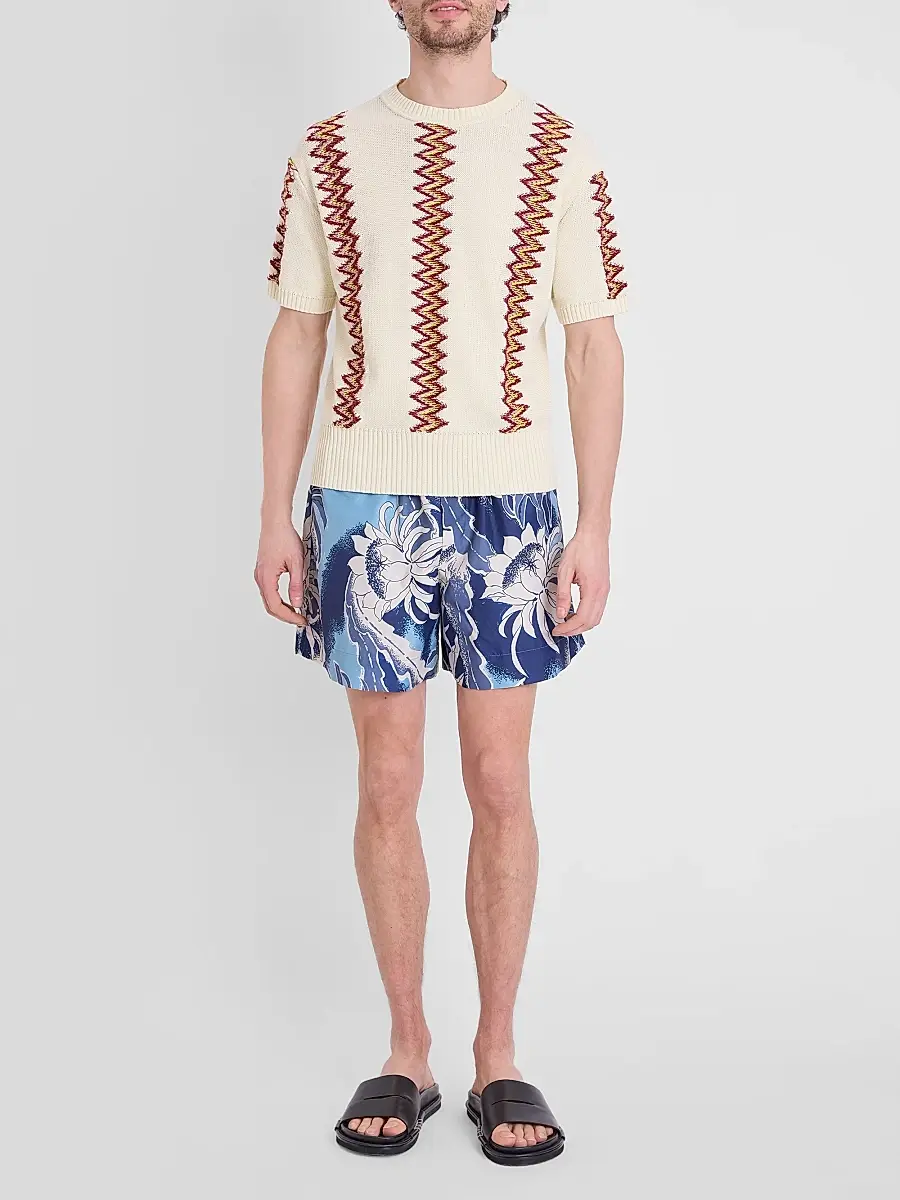 JW Anderson Men's Chevron Knit Cotton Sweater | Thumbnail 2 JW Anderson Men's Chevron Knit Cotton Sweater | Thumbnail 2