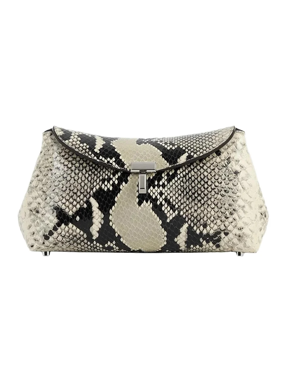 TOTEME Women's Mini T-Lock Python-Embossed Clutch