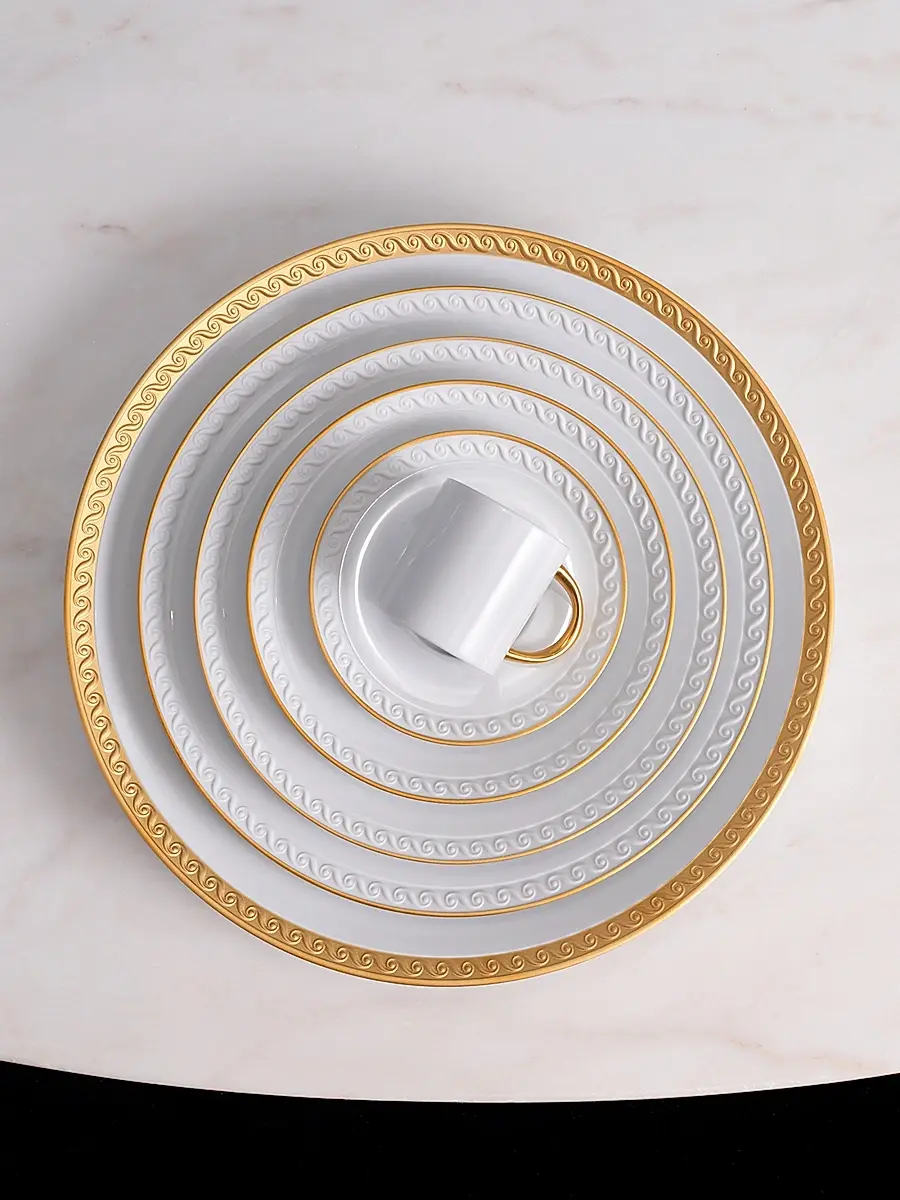 L'Objet Neptune Porcelain & 24K-Gold Dinner Plate | Thumbnail 4