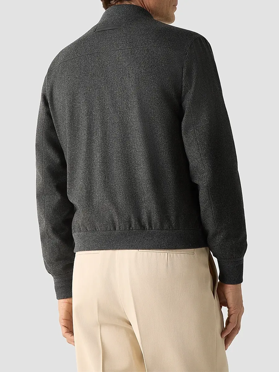 Zegna Men's Oasi Cashmere Elements Bomber Jacket | Thumbnail 3 Zegna Men's Oasi Cashmere Elements Bomber Jacket | Thumbnail 3