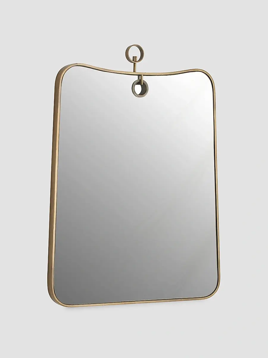 Arteriors Lennox Antique Brass Iron Irregular Mirror | Thumbnail 2 Arteriors Lennox Antique Brass Iron Irregular Mirror | Thumbnail 2