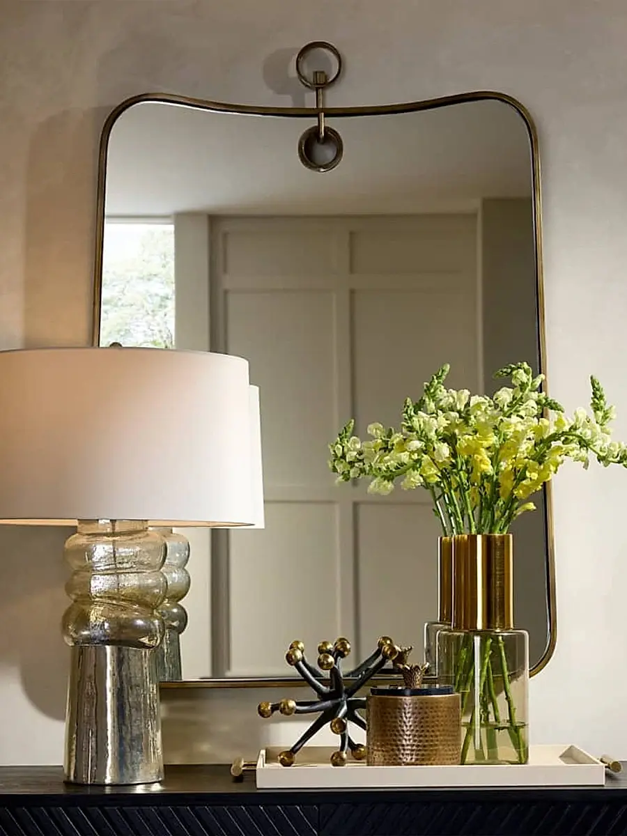 Arteriors Lennox Antique Brass Iron Irregular Mirror | Thumbnail 3 Arteriors Lennox Antique Brass Iron Irregular Mirror | Thumbnail 3