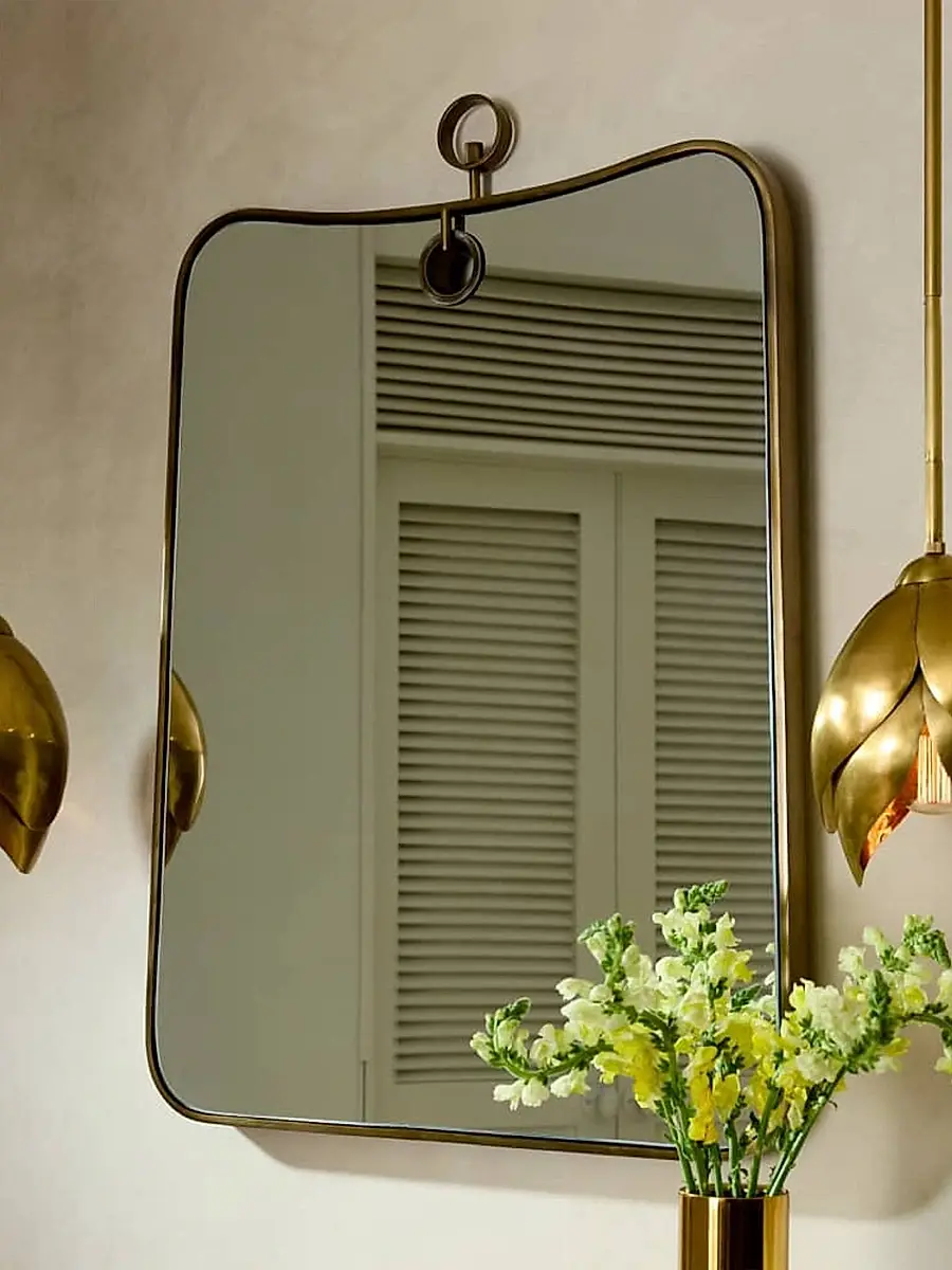Arteriors Lennox Antique Brass Iron Irregular Mirror | Thumbnail 4 Arteriors Lennox Antique Brass Iron Irregular Mirror | Thumbnail 4