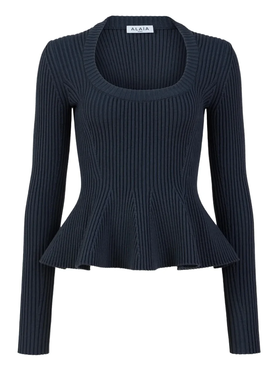 Women's Rib-Knit Peplum Top Women's Rib-Knit Peplum Top
