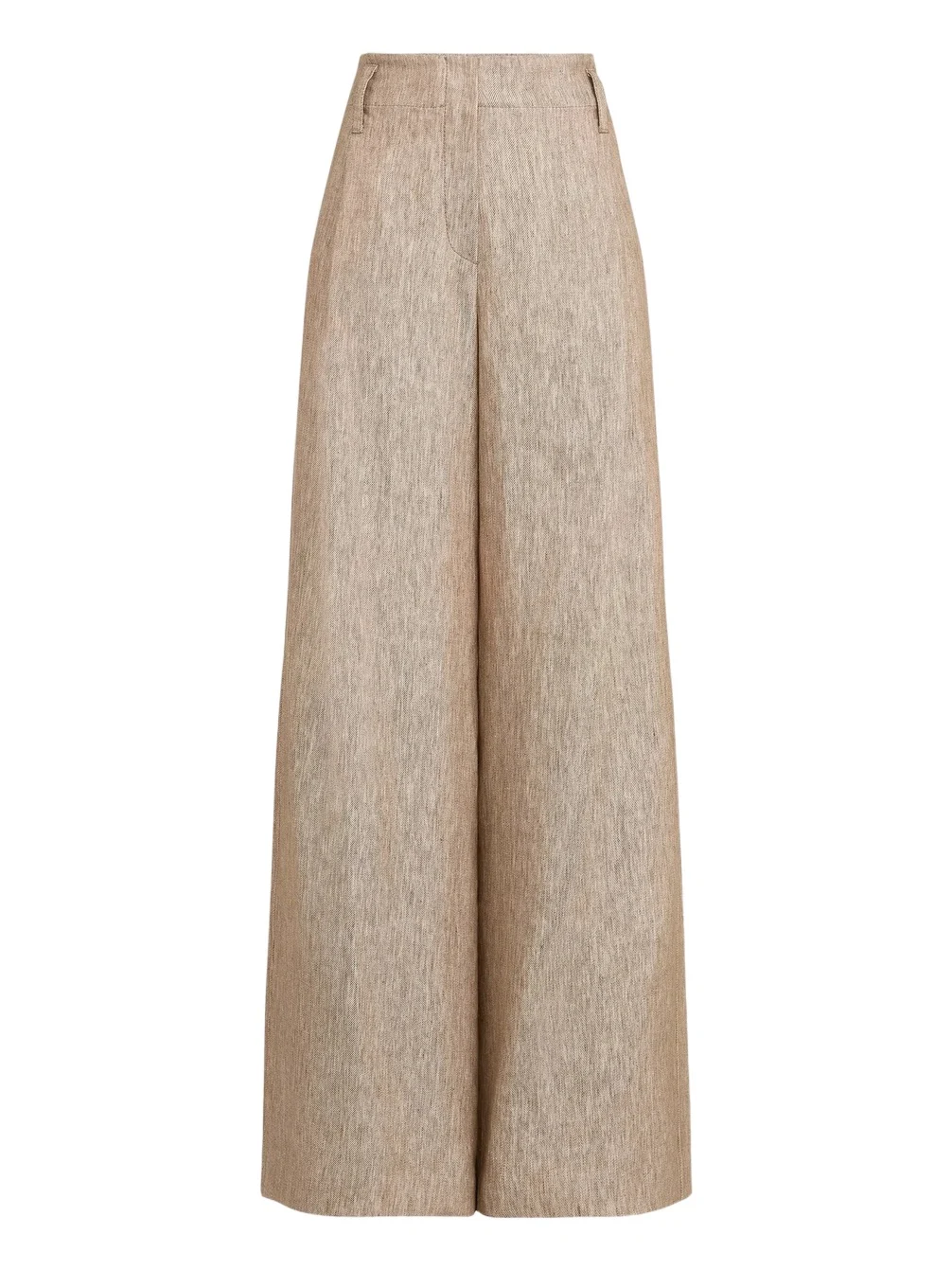 Brunello Cucinelli Women's Linen Denim Pleated A-line Trousers