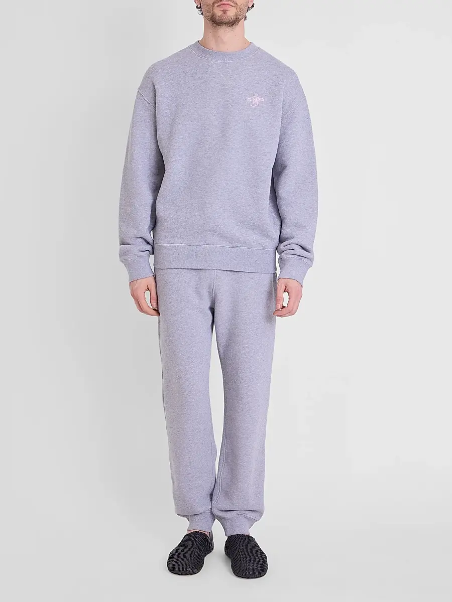 JW Anderson Men's Ribbon Anchor Cotton Crewneck Sweatshirt | Thumbnail 2 JW Anderson Men's Ribbon Anchor Cotton Crewneck Sweatshirt | Thumbnail 2
