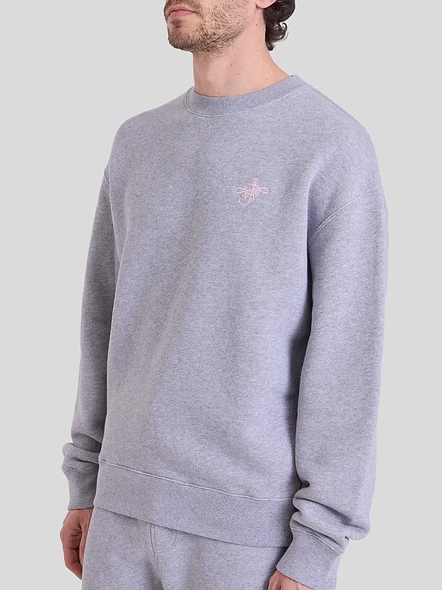 JW Anderson Men's Ribbon Anchor Cotton Crewneck Sweatshirt | Thumbnail 5 JW Anderson Men's Ribbon Anchor Cotton Crewneck Sweatshirt | Thumbnail 5