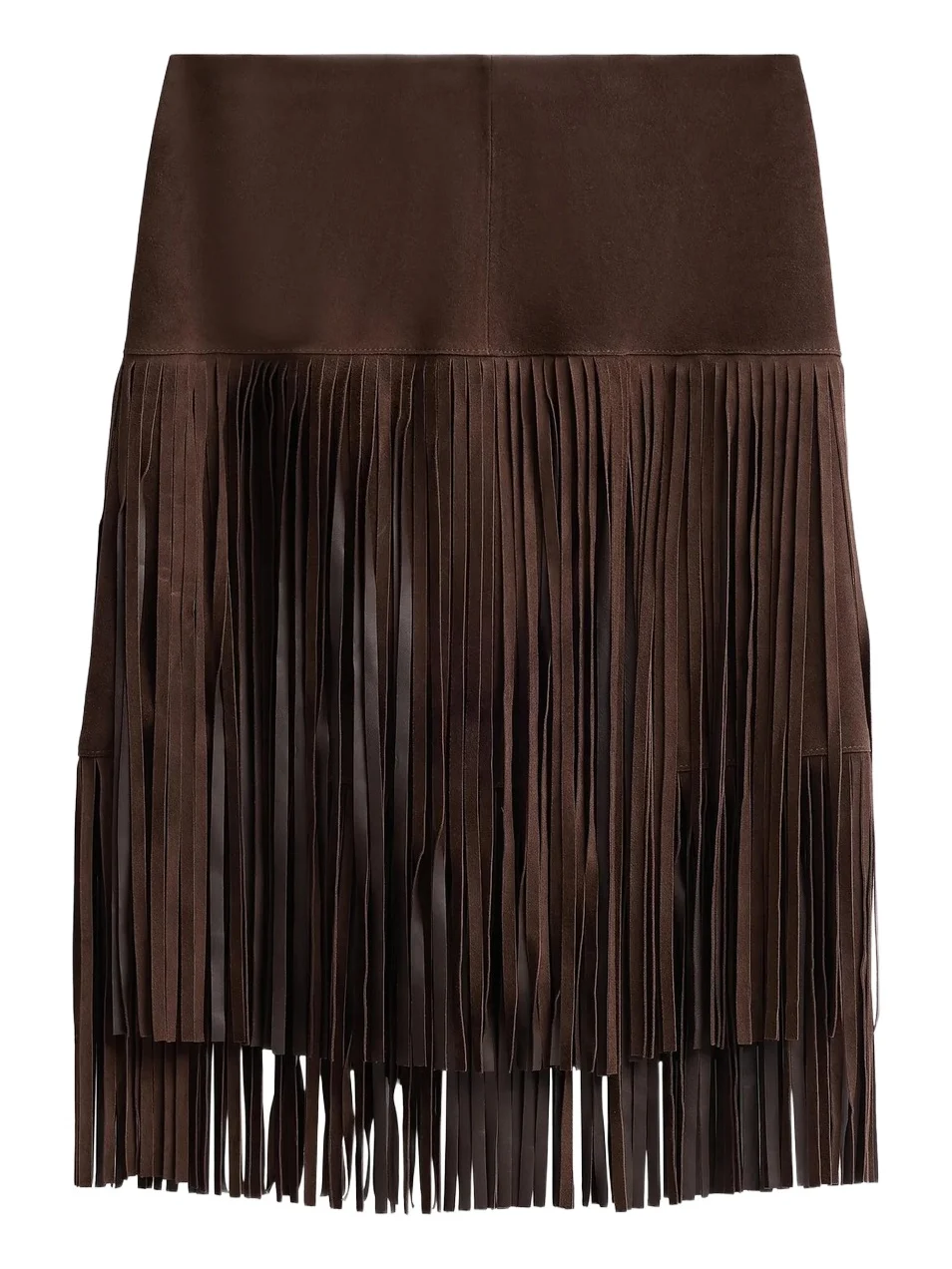 Women's Kyla Fringed Suede Midi Skirt
