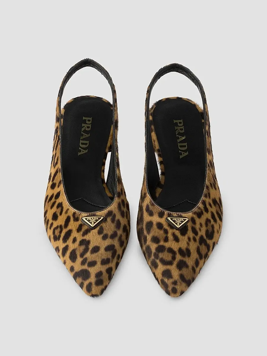Prada Women's Printed Leather Ballerinas | Thumbnail 2 Prada Women's Printed Leather Ballerinas | Thumbnail 2