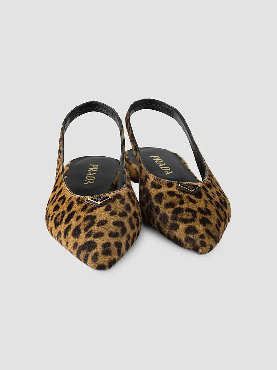 Prada Women's Printed Leather Ballerinas | Thumbnail 4 Prada Women's Printed Leather Ballerinas | Thumbnail 4