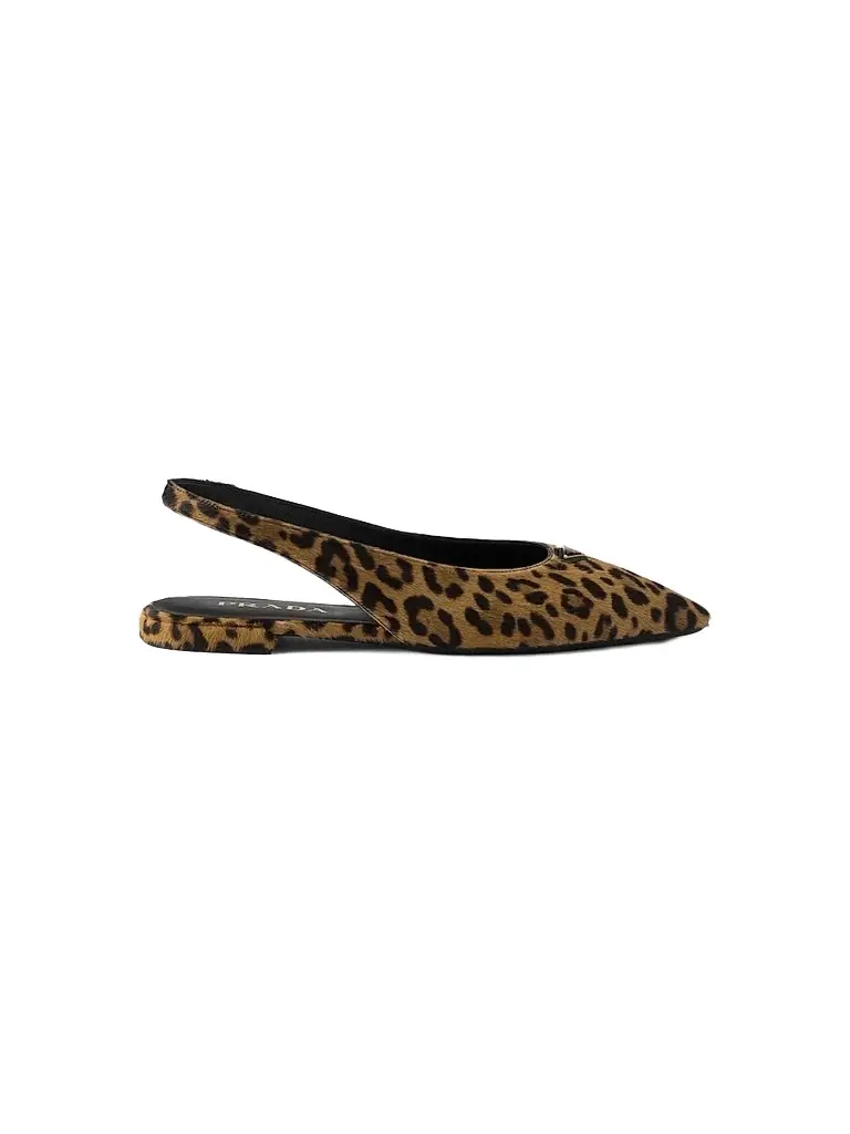 Women's Printed Leather Ballerinas