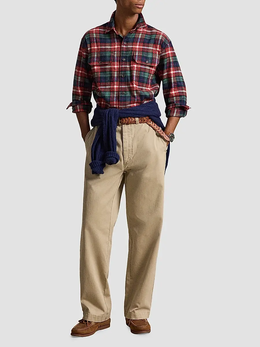 Polo Ralph Lauren Men's Classic-Fit Plaid Flannel Workshirt | Thumbnail 2 Polo Ralph Lauren Men's Classic-Fit Plaid Flannel Workshirt | Thumbnail 2