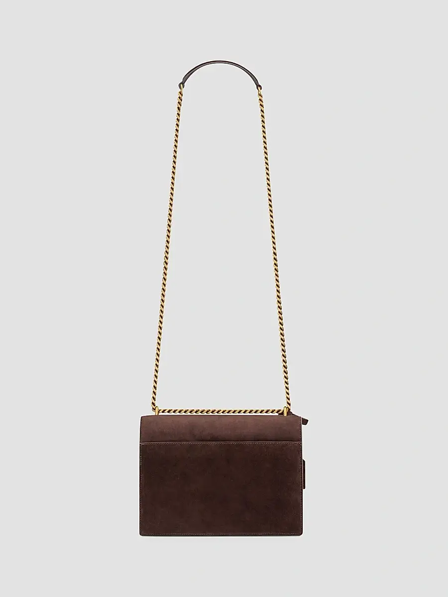 Saint Laurent Women's Sunset Medium Crossbody Bag in Suede - Arabica | Thumbnail 2