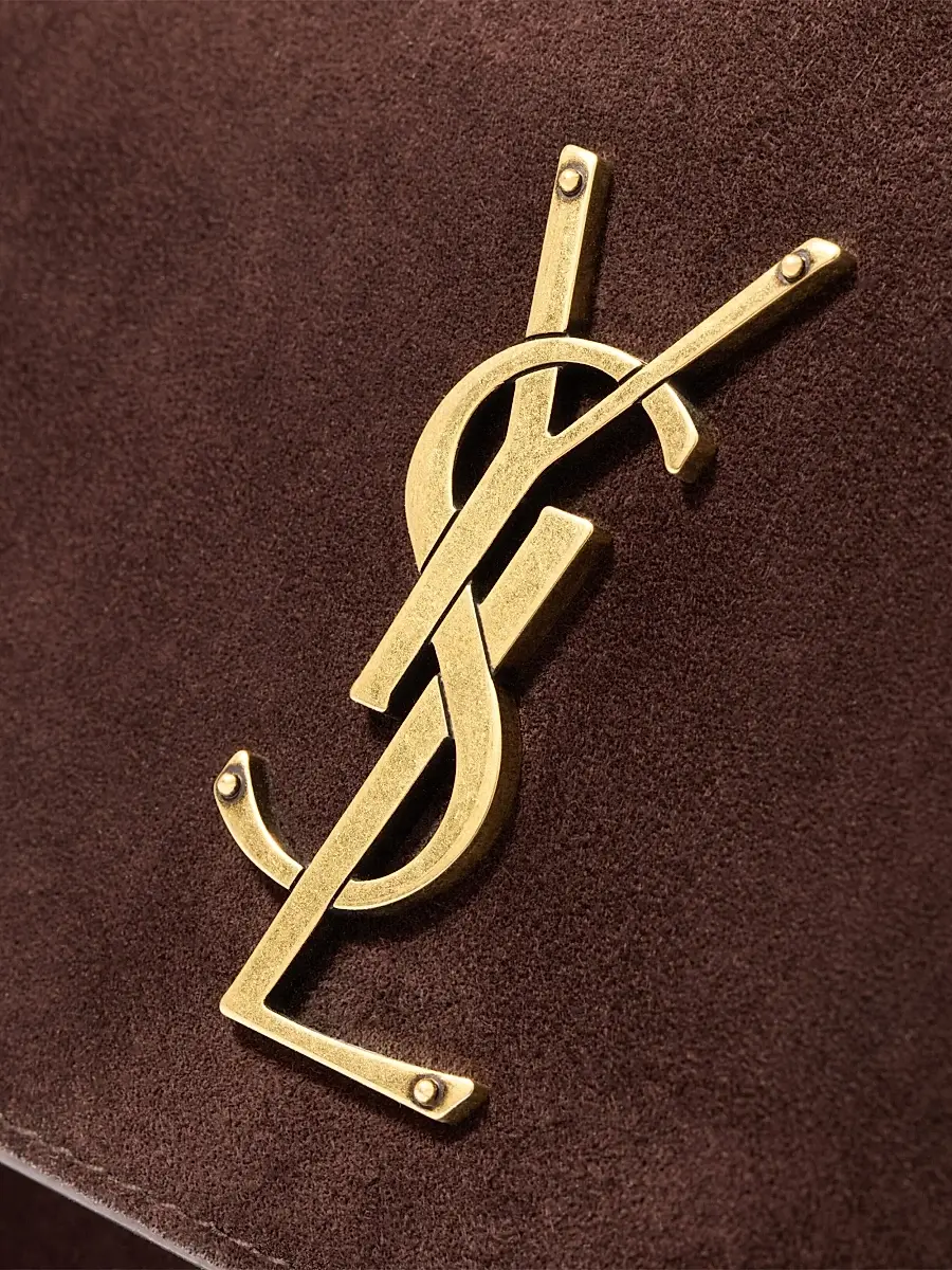Saint Laurent Women's Sunset Medium Crossbody Bag in Suede - Arabica | Thumbnail 5