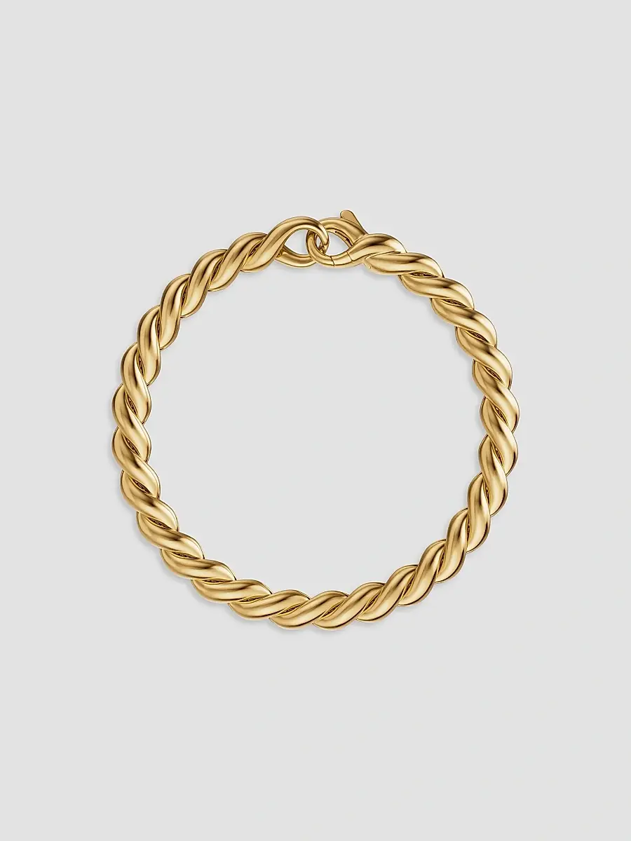 David Yurman Women's Sculpted Cable Chain Bracelet in 18K Yellow Gold, 5.7MM | Thumbnail 2 David Yurman Women's Sculpted Cable Chain Bracelet in 18K Yellow Gold, 5.7MM | Thumbnail 2