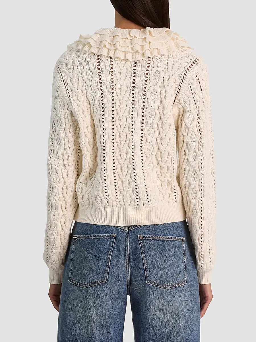 Alice + Olivia Women's Doris Cable-Knit Cardigan | Thumbnail 3 Alice + Olivia Women's Doris Cable-Knit Cardigan | Thumbnail 3
