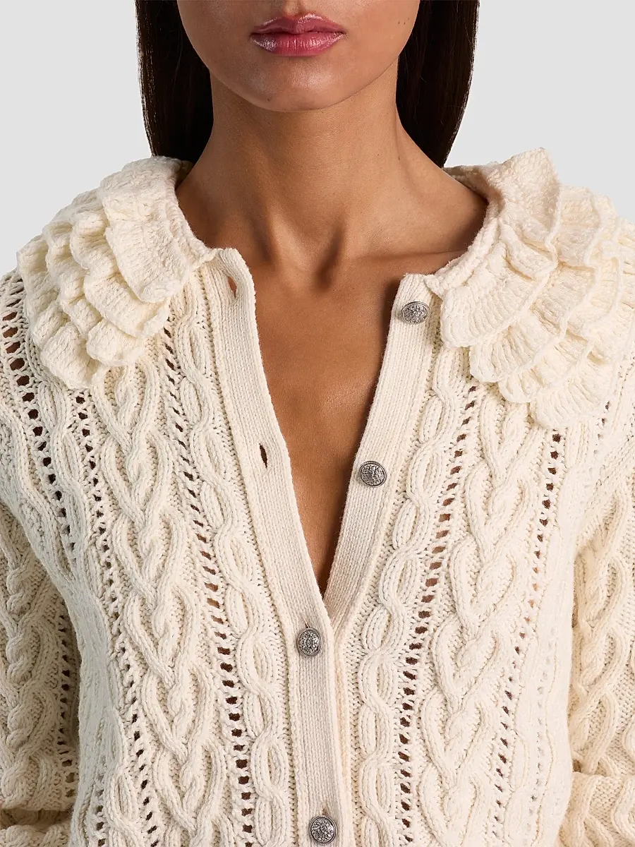 Alice + Olivia Women's Doris Cable-Knit Cardigan | Thumbnail 5 Alice + Olivia Women's Doris Cable-Knit Cardigan | Thumbnail 5