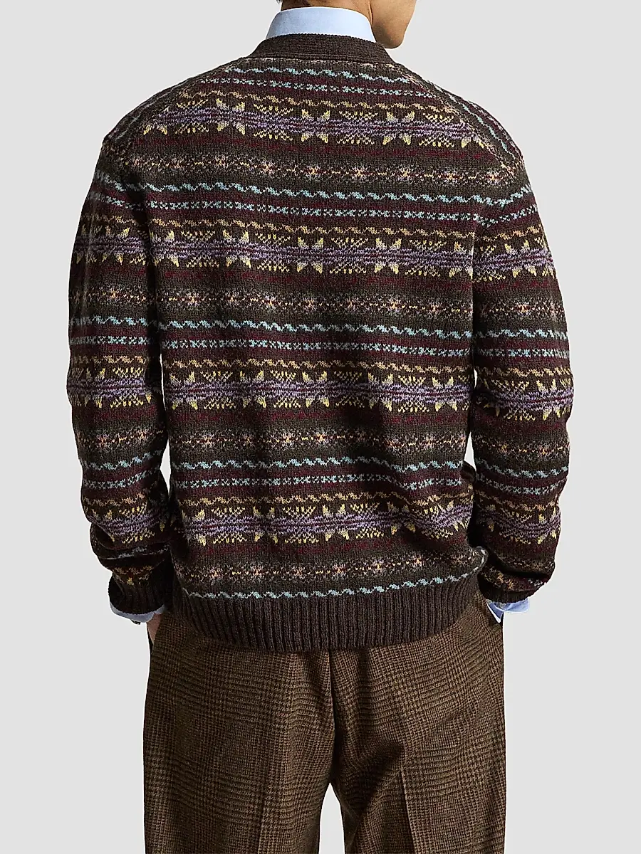 Polo Ralph Lauren Men's Fair Isle-Style Wool Cardigan | Thumbnail 3 Polo Ralph Lauren Men's Fair Isle-Style Wool Cardigan | Thumbnail 3