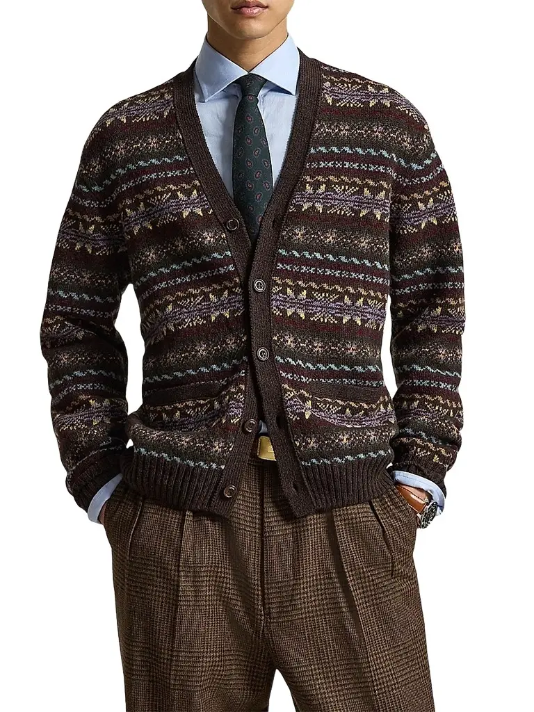 Polo Ralph Lauren Men's Fair Isle-Style Wool Cardigan