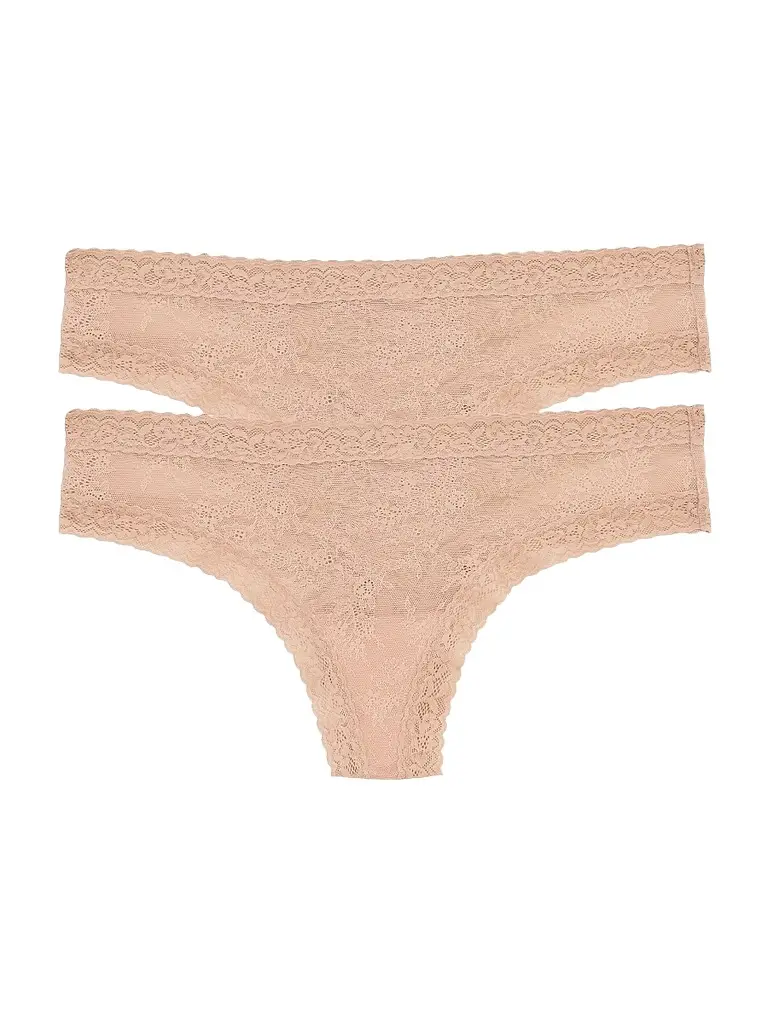 Natori Women's Escape Lace Front Thong 2-Pack