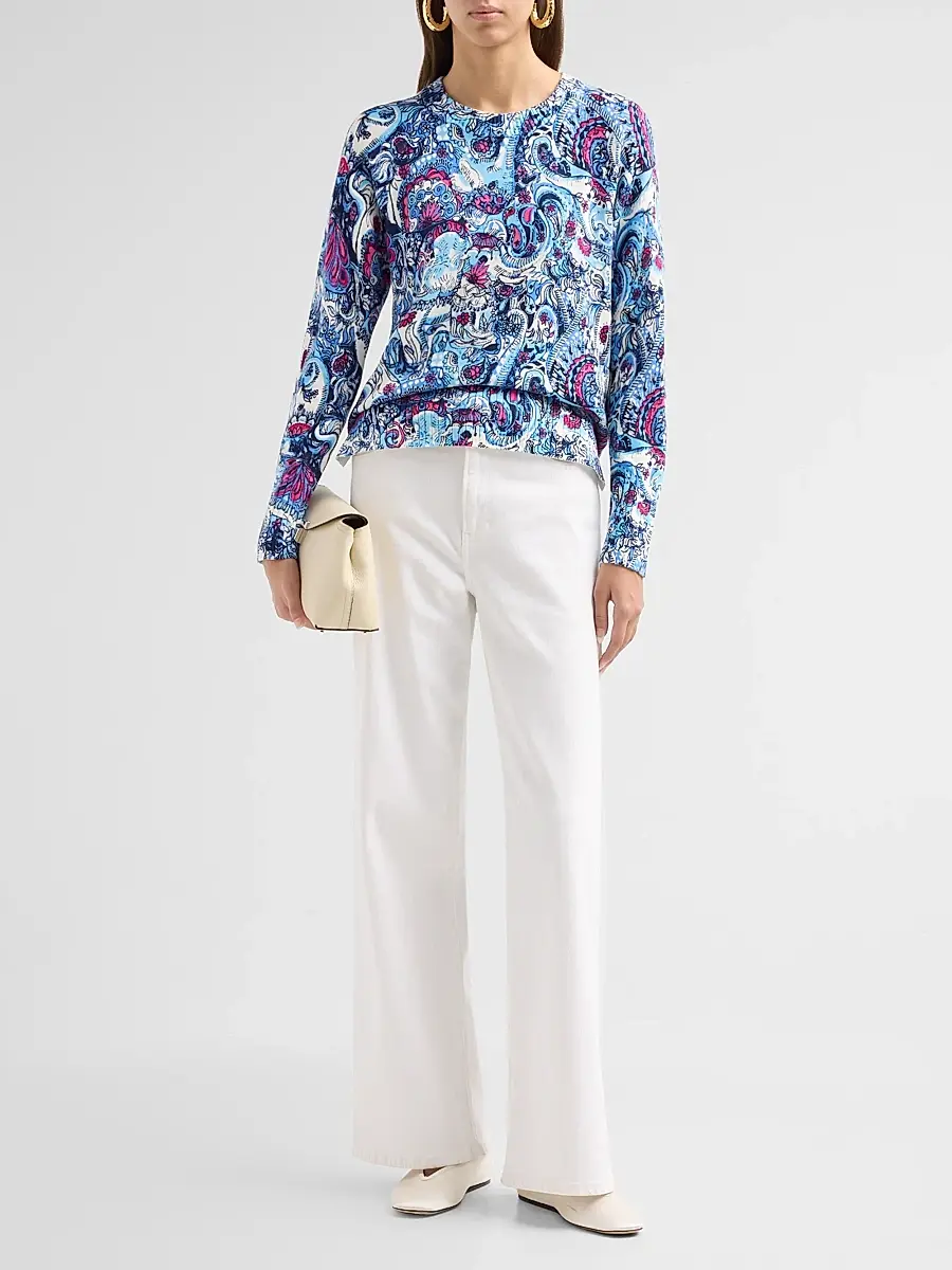 Lilly Pulitzer Women's Salima Paisley Parade Sweater | Thumbnail 2 Lilly Pulitzer Women's Salima Paisley Parade Sweater | Thumbnail 2