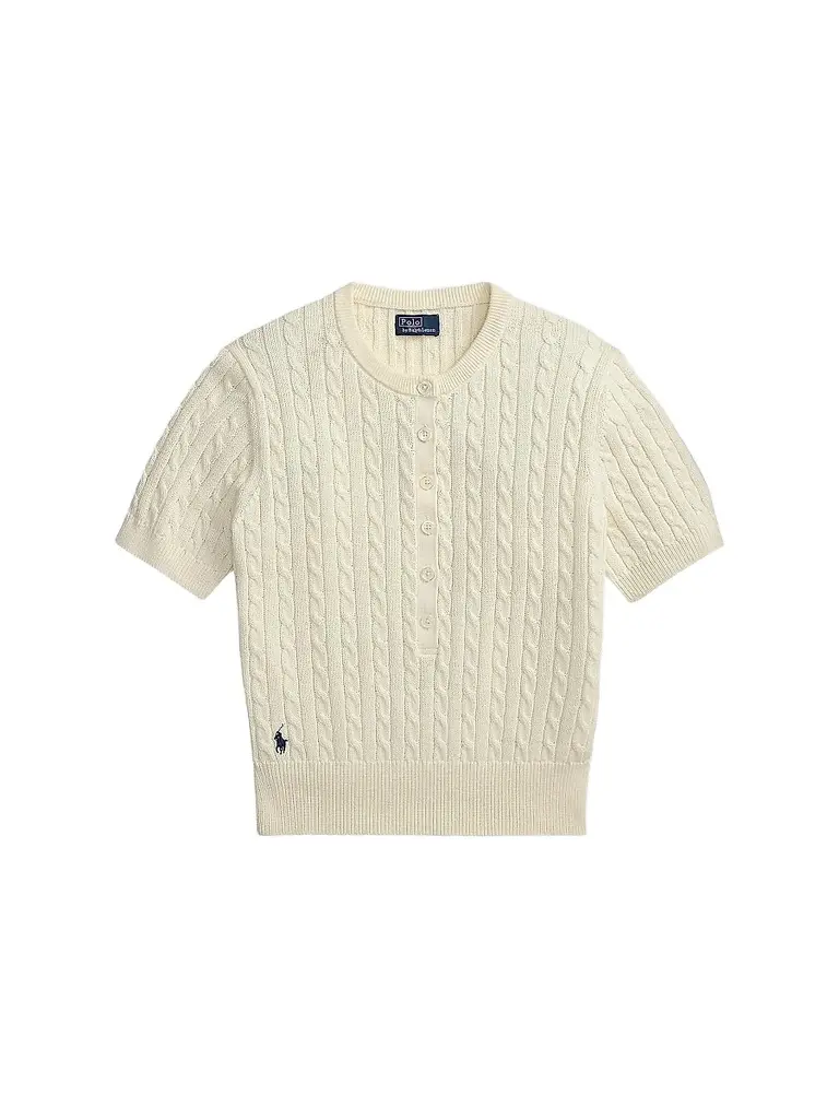 Women's Mini-Cable Short-Sleeve Henley Sweater Women's Mini-Cable Short-Sleeve Henley Sweater