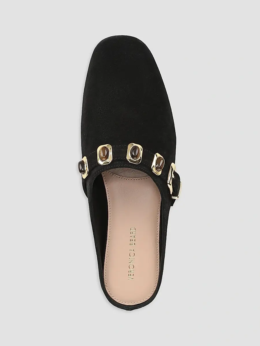 Veronica Beard Women's Narcisa Suede Mule Clogs | Thumbnail 4 Veronica Beard Women's Narcisa Suede Mule Clogs | Thumbnail 4