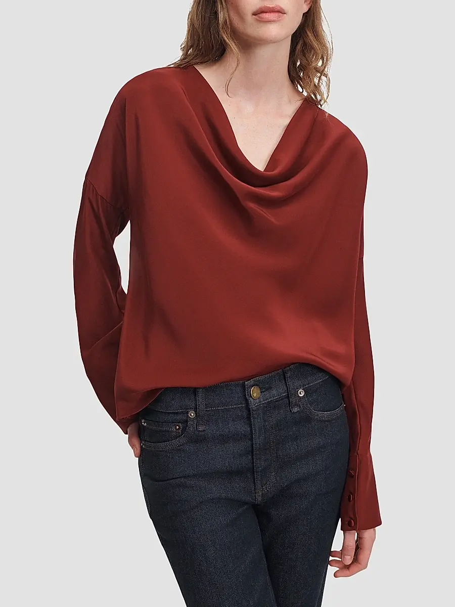 rag & bone Women's Vinnie Silk Blouse | Thumbnail 4 rag & bone Women's Vinnie Silk Blouse | Thumbnail 4