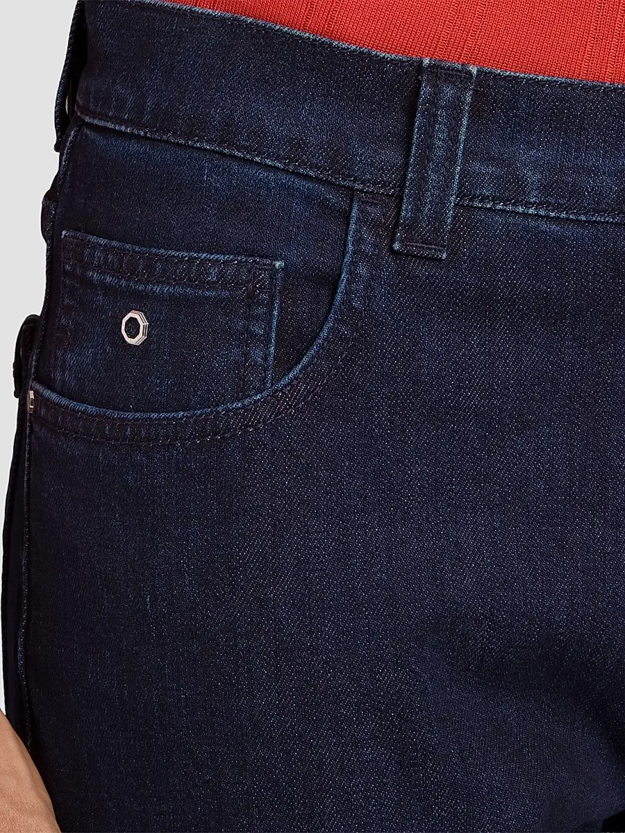 Stefano Ricci Men's Cotton Blend Tapered Jeans | Thumbnail 5
