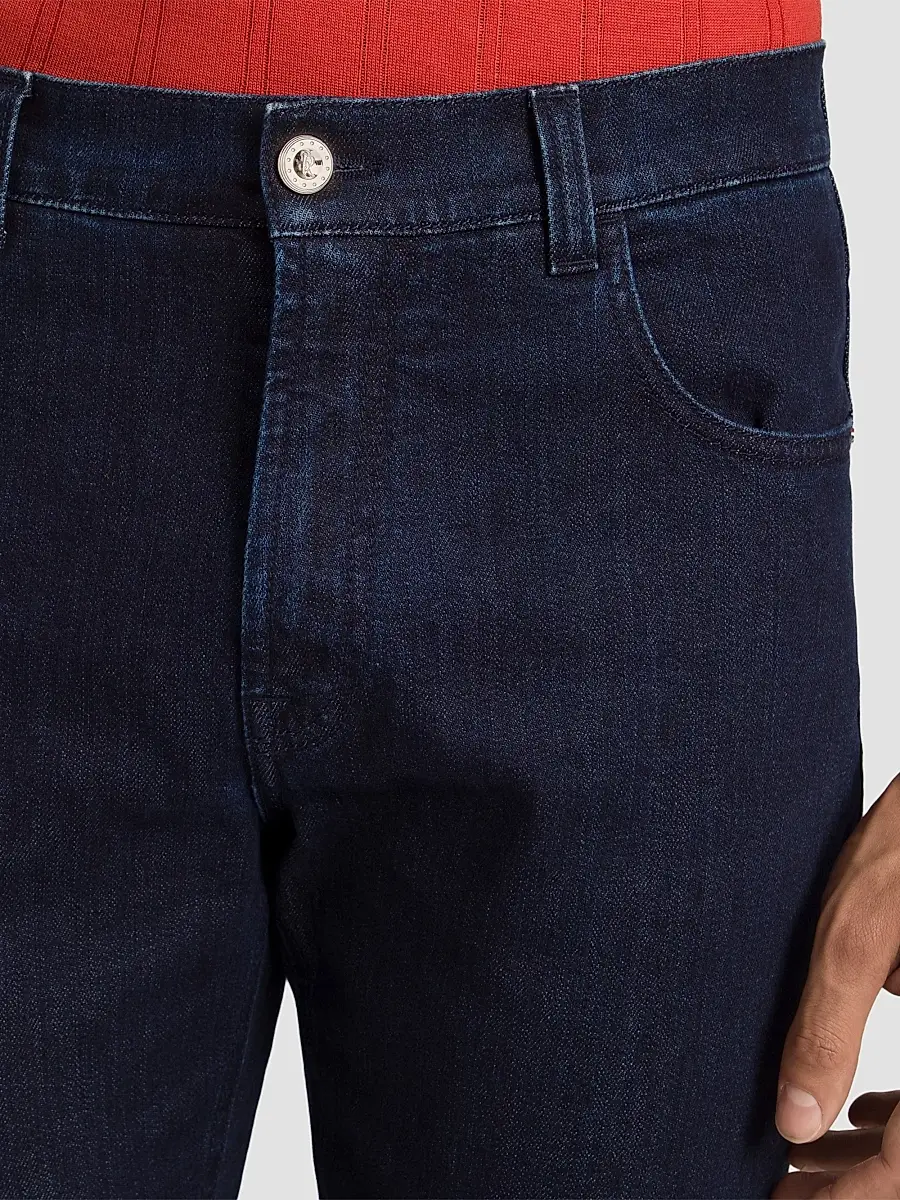 Stefano Ricci Men's Cotton Blend Tapered Jeans | Thumbnail 6