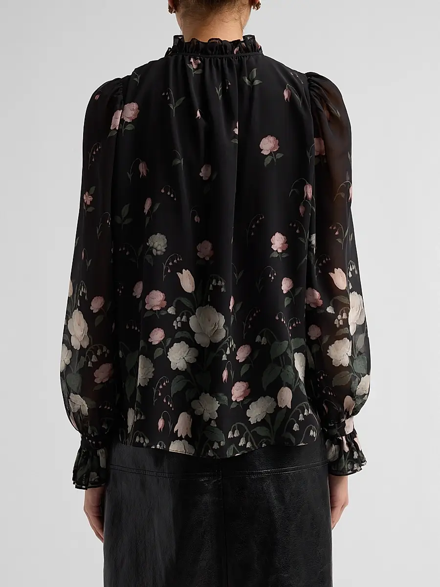 Kobi Halperin Women's Jack Floral Chiffon Blouse | Thumbnail 3 Kobi Halperin Women's Jack Floral Chiffon Blouse | Thumbnail 3