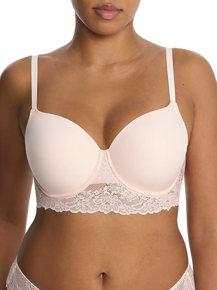 Natori Women's Heavenly Full Coverage Longline Lace T-Shirt Bra