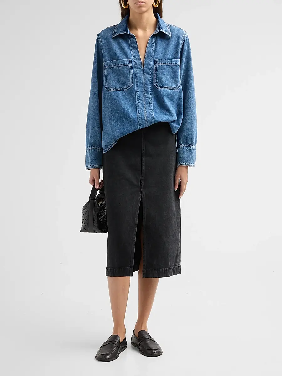 rag & bone Women's Channing Denim Shirt | Thumbnail 2 rag & bone Women's Channing Denim Shirt | Thumbnail 2